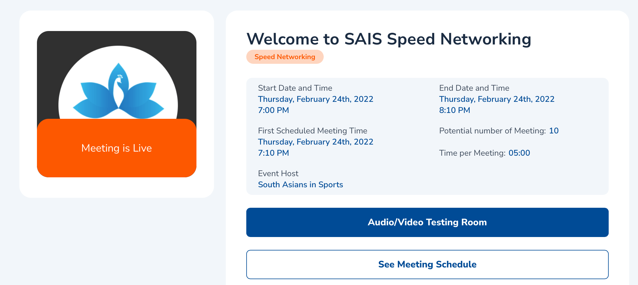 SAIS Speed Networking
